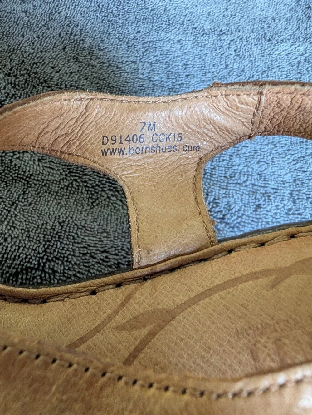 Born Tan Leather Strappy Sandals - Handcrafted - Size 7 - Good Condition